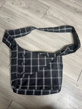 OGIO Black and Gray Plaid Crossbody Bag